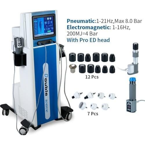 Top Grade Double Channel Physical Extracorporeal Shock Wave Machine for ED and Body Pain Relief for Clinic Use