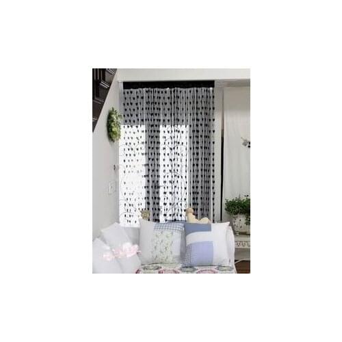 Shower Curtains Romantic Heart Shape Line Curtain for Partition Wall Vestibule Curtain Home Kichen tulle Curtain for Living Room