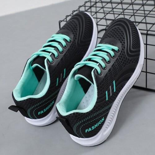 2020 Sports Casual Shoes Woman Sneakers Female Breathable Women Shoes Air Mesh Soft Thick Bottom Lightweight Flats Plus Size