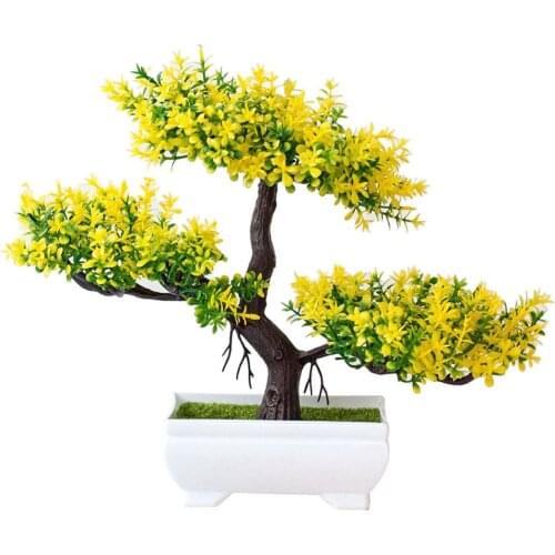 Hot 1Pc Artificial Flower Pine Tree Plant Photograph Prop Wedding Home office Bonsai Decor Fake plant Vivid Color Unfading