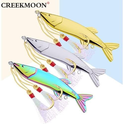 1PC Spoon Baits 12.2cm-4.8"/80g-2.82oz Fishing Tackle Lures with 7# Hook 3 Colors Wobbler Baits With Feather Hook Spoon Lure