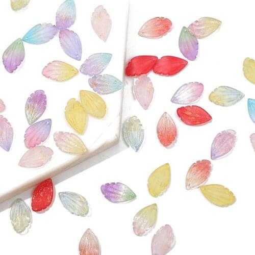 10pcs/lot 10x18mm Iris Flower Petals Shape Lampwork Beads Multi Colors Glass Beads For Jewelry Making Accessories Diy Earrings