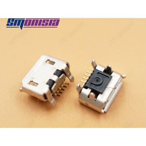 Smonisia 500pcs High end Micro USB Charging Connector 4DIP Foot with edge Curl for Phone Tablet Notebooks