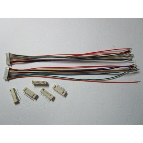 600 set 1.25mm 10 Pin Male + Female Polarized Connector with 28AWG 5.9inch