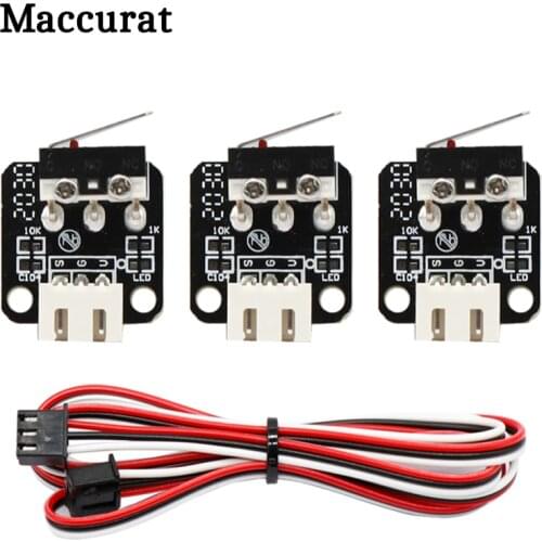2/5Pcs 3D Printer Accessories X/Y/Z Axis End Stop Limit Switch 3Pin N/O N/C Easy to Use Micro Switch for CR-10 Series Ender-3