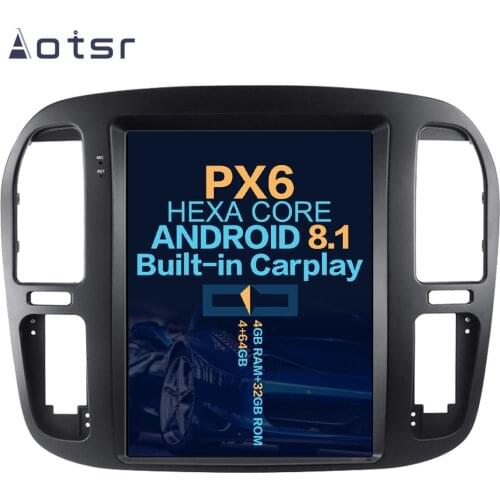 Aotsr Tesla 12.1“ Vertical screen Android 8.1 Car DVD Multimedia player GPS Navigation For TOYOTA LAND CRUISER LC100 92-02 WiFi