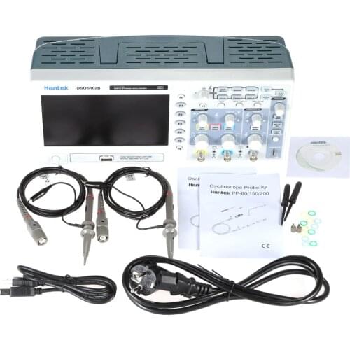 Hantek DSO5102B Digital Oscilloscope Storage 2CH 100MHz 1M Memory depth 1GSa/s 25GSa/s Benchtop Scopemeter Better Than5102P
