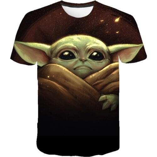 The Mandalorian Baby Yota T shirt Men Women Children Star Wars 3D Print T-shirt Summer Streetwear Boy Girl Kids Tops Cool Tee