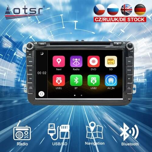 For VW Skoda Octavia Golf Touran Passat B6 Jetta Wince 6.0 CD Player Single DIN 8 Inch GPS Navigation Player BT in-Dash Radio