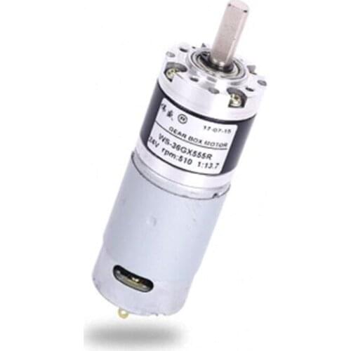 36mm permanent magnet DC motor 12V low speed motor 24V speed motor 36GX555R slow planetary gear motor