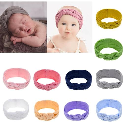 10 Colors Baby Girl Headband Elastic Headdress Kids Hair Band Newborn Bow