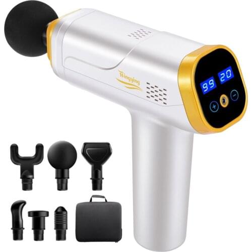 Electric Massage Gun Muscle Massager Fascia Gun Body Relaxation Massager For Fitness With Portable Bag