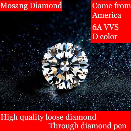100% Real Made In The USA Mosang Diamond D Color VVS Purity loose stone Moissanite Wedding Valentine Gift for jewelry making
