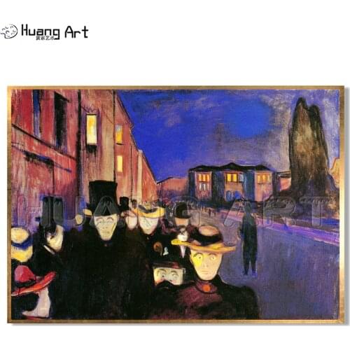 Famous Figure Painting Edvard Munc Oil Paintings on Canvas Handmade Wall Art Picture For Living Room Street Landscape Home Decor