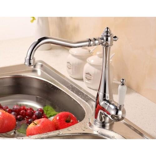 Kitchen 360-degree rotating faucet basin sink mixe tap basin single handle a faucets deck mounted faucet