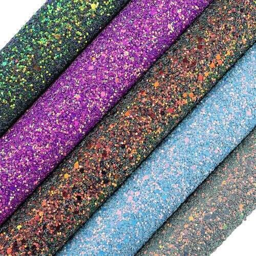 21*30cm Chunky Glitter Fabric Leather with Twill backing Faux leather For Bowes Earrings DIY F0297