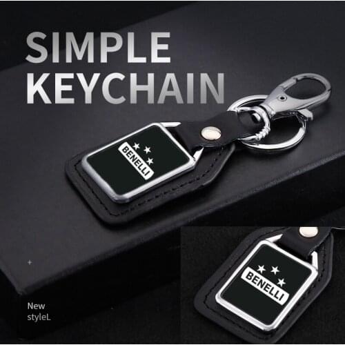 Car motorcycle metal leather keychain keyring mirror for Benelli Leoncino 500 TRK 502X TNT 125 300 502C BN 302 125 Accessories