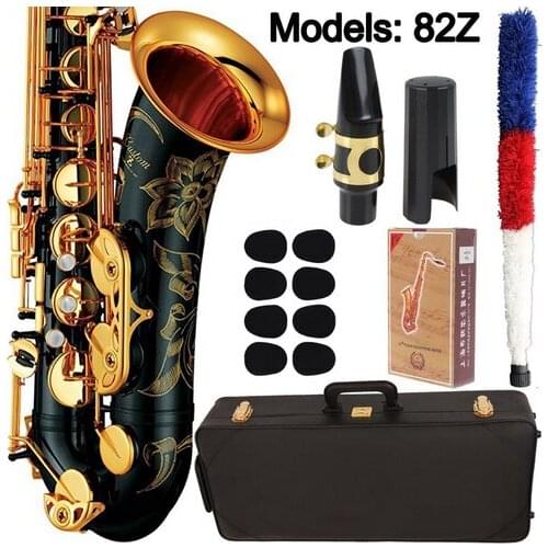 Music Fancier Club Tenor Saxophone 82Z Black Lacquer Case Sax Tenor Mouthpiece Ligature Reed Neck Musical Instrument Accessories