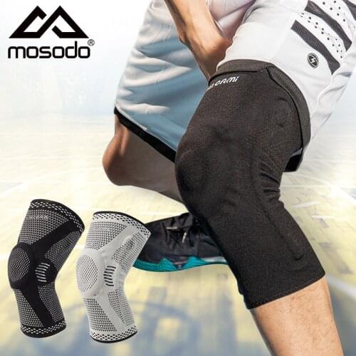 Mosodo Knee Sleeves Knee Pads Support Patella Protector Compression Knee Sleeve Silicone Kneepad Brace Fitness Protective Gear