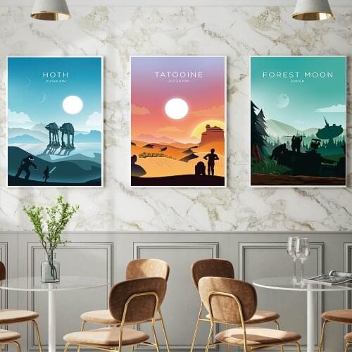 Unframed Wall Abstract Art Picture For Home Design Sun Sunset Landscape Scandinavian Anime Decor Canvas Poster