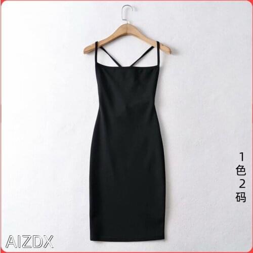 Summer New 2021 Set of Head Strap Sexy Open-back Bow Tie with Hip Dress Ins DLQZ20222