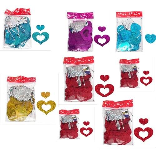 New Wedding Wedding Room Scene Layout Birthday Party Decoration Wedding Supplies Red Love Balloon Sequin Rain Silk Pendant