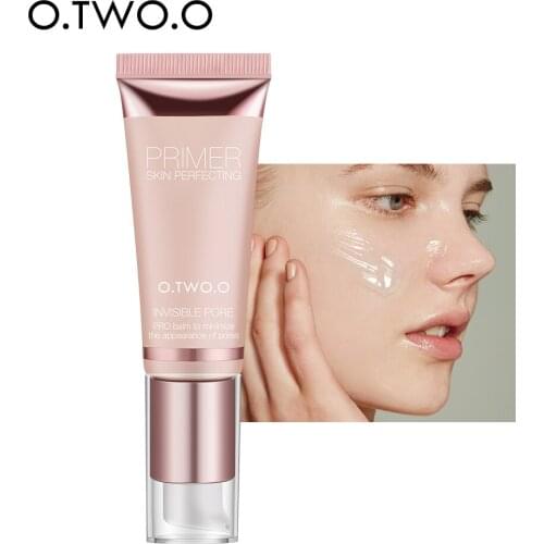 O.TWO.O Makeup Base Face Primer Gel Invisible Pore Light Oil-Free Makeup Finish No Creases Not Cakey Foundation Primer Cosmetic