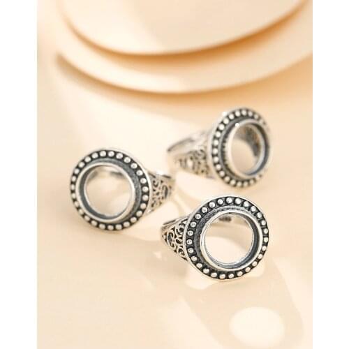 12*12mm 925 STERLING SILVER Semi Mount Bases Blanks base blank Pad men rings ring Setting set diy A5519