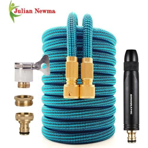 New Garden Watering Hose With Metal Water Gun Set Flexible Expandable Garden Hose Jardin High Pressure Car Wash Hoses Gardening