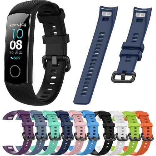 Silicone Wrist Strap for Huawei Honor Band 5 Smart Bracelet Sport Wristband For Huawei Honor Band 4