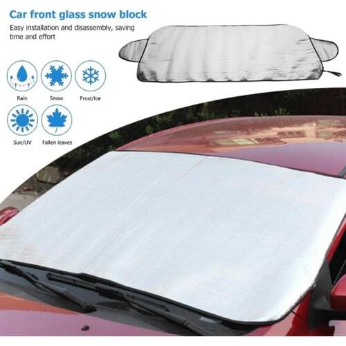 VODOOL 150x70cm Car Windshield Snow Block Sunshade Cover Winter Auto Windscreen Window Ice Frost Shield Sun Shade Covers Curtain