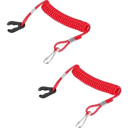 New2 Safety Ropes for Yamaha PWC Jet Ski Wave Runners Stop Killing TPU + PVC Red Ignition Key Floating Safety Rope Z Durable Sur