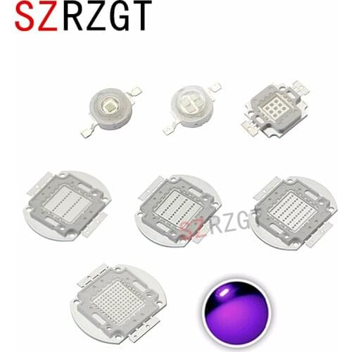 UV Purple LED Ultraviolet Bulbs Lamp Chips 365nm 375nm 380nm 385nm 395nm 400nm 405nm 3W 5W 10W 20W 30W 50W 100W High Power Light