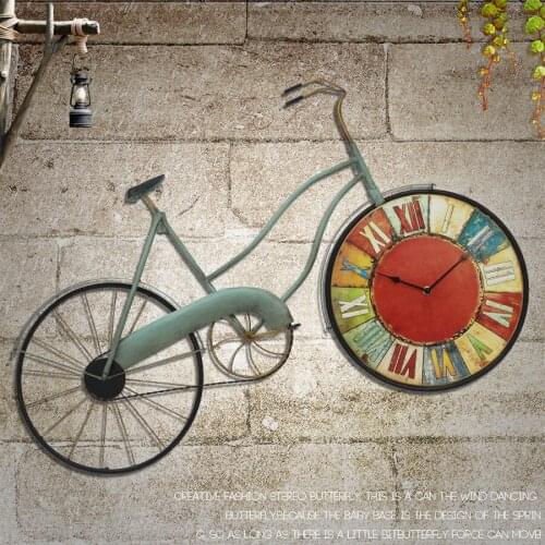 Vintage Wall Clock Creative Retro Watch Art Wall Clock Living Room Personality Clock American Style Rustic Home Decorations