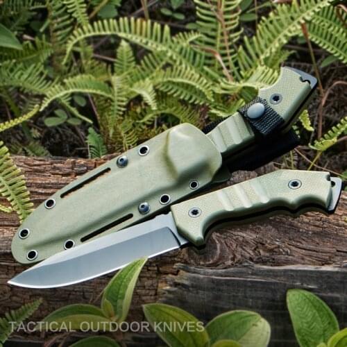 Outdoor Dao D2 Fixed Blade Rescue G10 Anti Slip Handle EDC Tactics Military Straight Knife Jungle Survival Hunting Camping Knife
