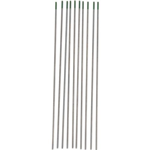 Tungsten electrodes 10Pcs WP Rod Tungsten Electrode Arc Needle for Welding Thin Aluminum Steel Green 1.6mm Tungsten electrode