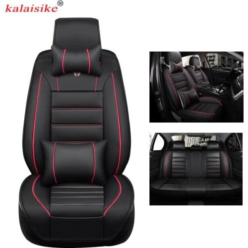 Kalaisike high quality leather universal car seat covers for Infiniti all models QX30 ESQ Q50 QX70 Q70 QX50 M G FX class