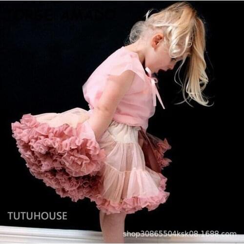 2021 New Summer Kids Girls Skirts Bow Lace Tutu Sweet Style Princess Birthday Dress Piano Perform Children Clothes E100