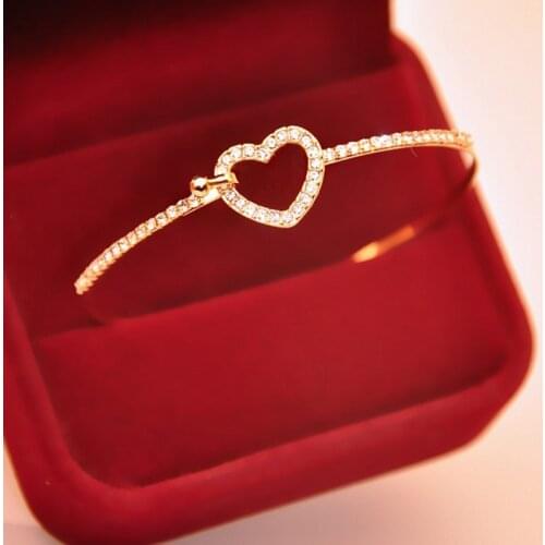 Korea exquisite luxury bow peach heart love bracelet clover bracelet opal bracelet wholesale