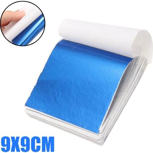 50 Sheets 9 x 9cm Blue Color Gold Leaf Gilding Art Craft Paper Professional DIY Arts Craft Decoration Supplies