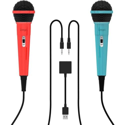 1 Pair PG-SW089 Gaming Microphone For Nintendo Switch Gaming Wired Microphone With 3.5mm Switch Adapter For PS5/PS4/XBOX ONE/PC