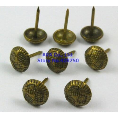 200 Pieces 10x18mm Antique Brass Stripe Upholstery Tacks Nails