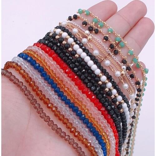 21 Style Colorful Crystal Beads Short Necklace Female 2019 Fashion Jewelry Women Choker Necklaces Party Necklace Colar Feminino