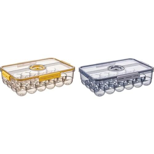 24 Grids Egg Storage Box Transparent Egg Container for Refrigerator Eggs Organizer Holder Food Storage Kitchen