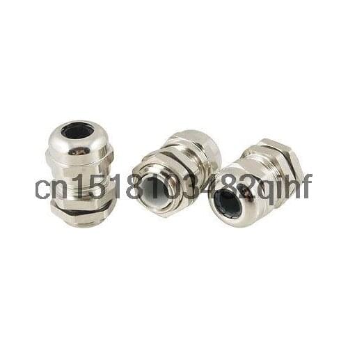 3 Pcs Stainless Steel M12 3.0-6.5mmm Waterproof Connector Cable Gland