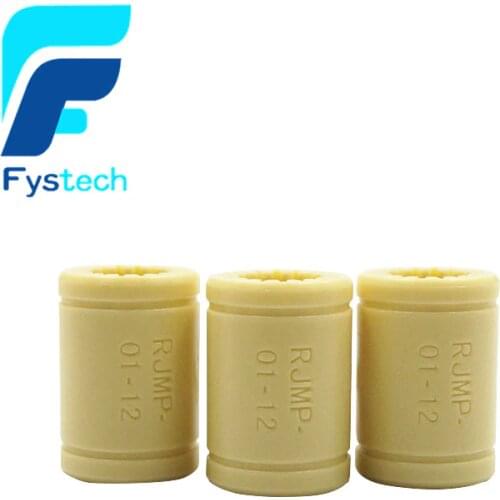 5pcs 3D Printer Solid Polymer LM12UU Bearing - 12mm shaft RJMP-01-12 R Solid Plastic Bearing 12 mm ID