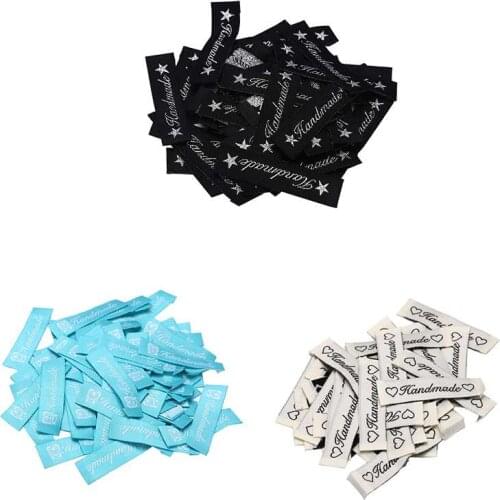 50pcs Cotton Main Labels for T-shirt Baby lothing Clothing Labels New Handmade Labels Sewing Accessories