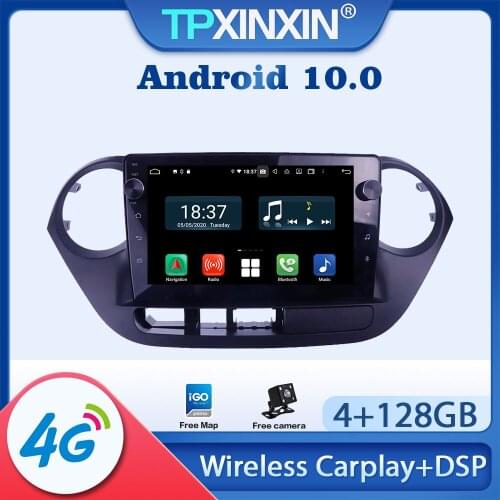 Android 10.0 For Hyundai I10 2013 2014 - 2016 Car Radio Multimedia Video Audio Recorder DVD Player Navigation HeadUnit GPS 2din