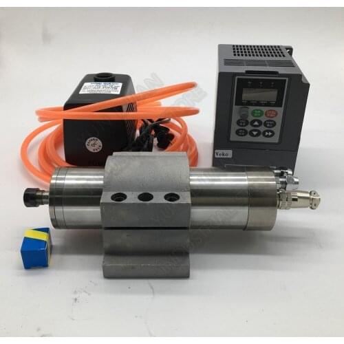 Changsheng 2.2KW 3hp 380v 24000rpm ER20 1-13mm Water Cooled Spindle Motor 3PH VFD pump 80mm Clamp kit CNC Router woodworking