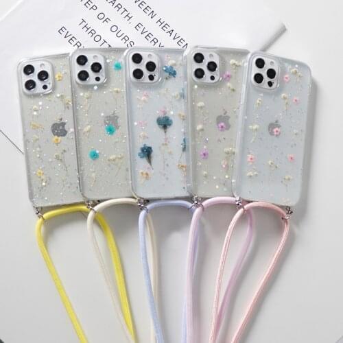 Hot Real Dry Flower Glitter Clear Case For Samsung Galaxy A52 A51 A50 A32 A31 A70 A71 A12 A72 A42 A41 A11 A40 A30 A10S A10 Cover